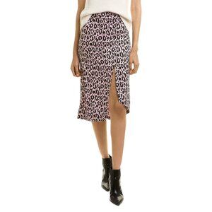 Jipanta Leopard-Print Midi Skirt, size FR 34/XS